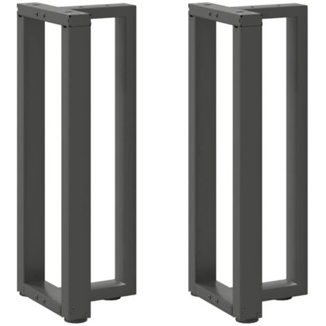 Patas para consola en forma de T (2 unidades), antracita, 25 x 28 x (72-73) cm, acero vidaXL