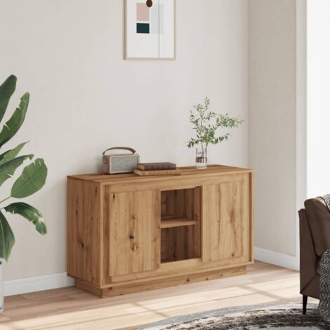 Aparador de madera de ingeniería roble artisan 102x35x60 cm vidaXL