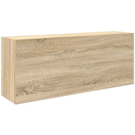 Mueble de pared baño madera ingeniería roble sonoma 100x25x40cm vidaXL