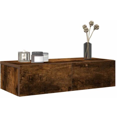 Estante de pared con cajones de madera contrachapada blanco vidaXL