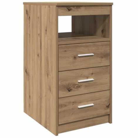 Cajonera de madera de ingeniería roble artisan 40x50x76 cm vidaXL