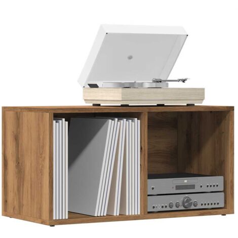 Caja de almacenaje madera ingeniería roble artisan 69,5x34x36cm vidaXL