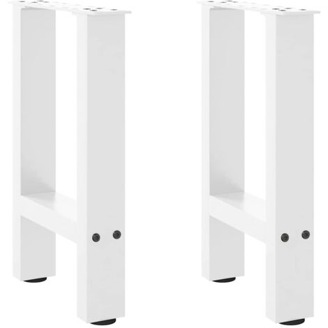 Patas para mesa de centro blancas (2 unidades, 28 x 42-43 cm, acero) vidaXL