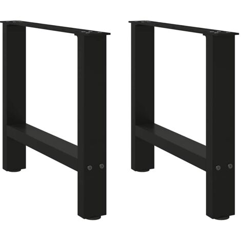Patas para mesa de centro negras (2 unidades, 60 x 42-43 cm, acero) vidaXL