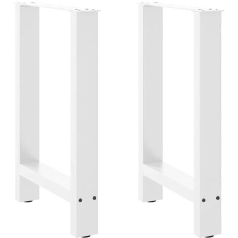 Patas para mesa de comedor blancas (2 unidades, 50 x 72-73 cm, acero) vidaXL