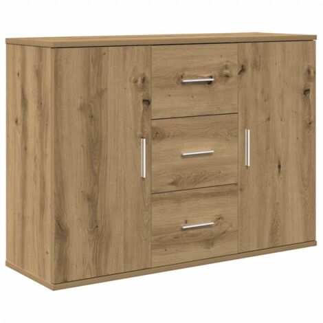 Aparador de madera de ingeniería roble artisan 90x29,5x65 cm vidaXL