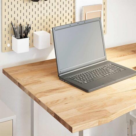 Tablero escritorio rectangular madera maciza roble sin tratar vidaXL