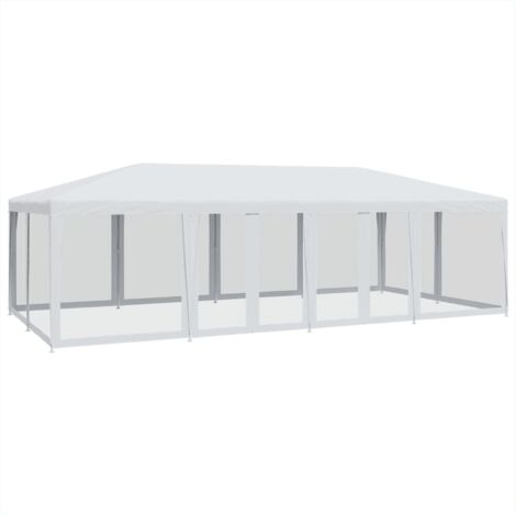 Carpa para fiestas con 12 paredes de malla HDPE blanco 8x4 m vidaXL (1/5)