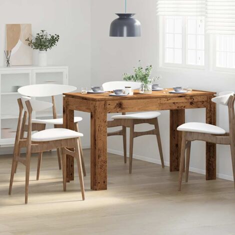 Mesa de comedor de madera contrachapada madera vieja vidaXL