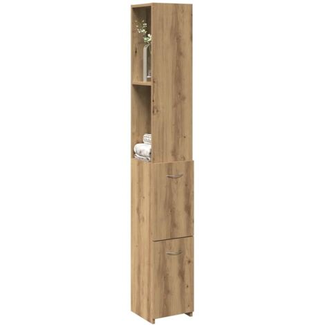 Armario de baño madera de ingeniería roble artisan 25x25x170 cm vidaXL