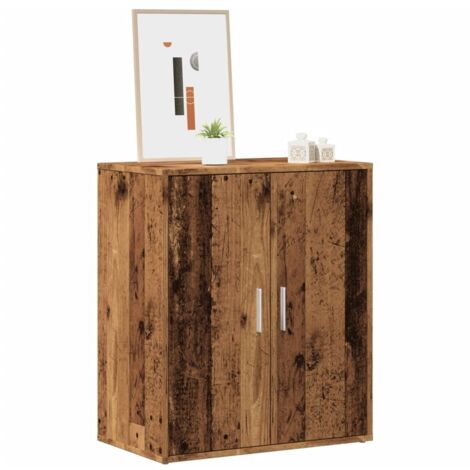 Mueble zapatero madera ingeniería madera envejecida 60x35x70 cm vidaXL