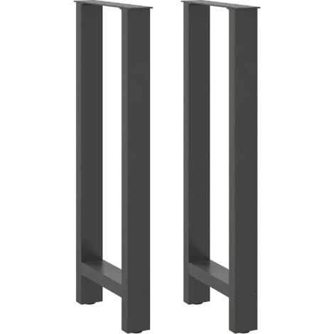 Patas para mesa de bar antracita (2 unidades, 40 x 100-101 cm, acero) vidaXL