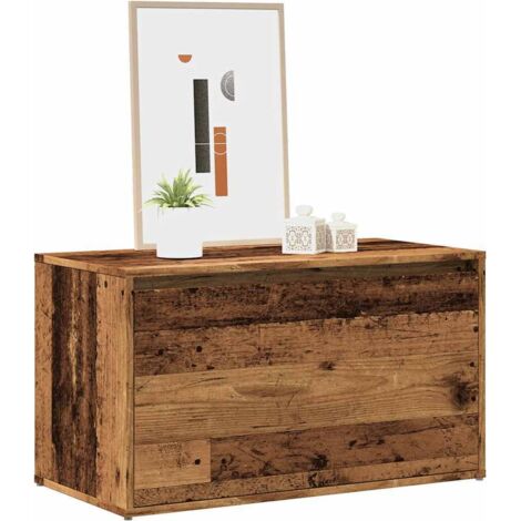 Banco de pasillo de aglomerado madera vieja 80x40x45 cm vidaXL