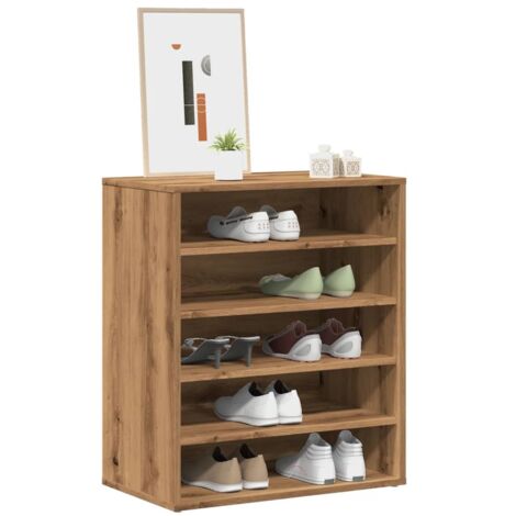Mueble zapatero madera ingeniería roble artisan 60x35x70 cm vidaXL