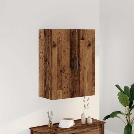 Armario de pared madera de ingeniería envejecida 69,5x34x90 cm vidaXL