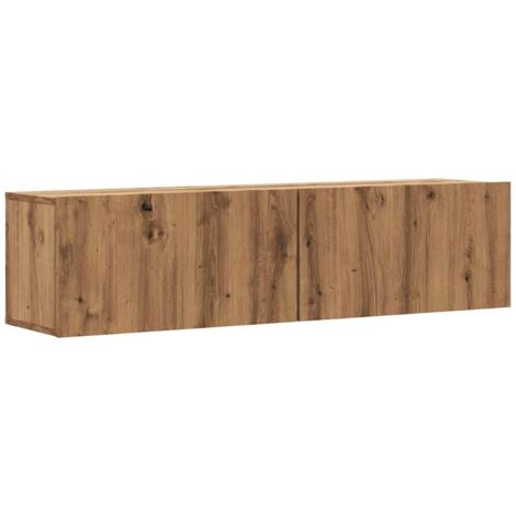 Mueble TV de pared madera ingeniería roble artisan 120x30x30 cm vidaXL