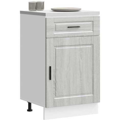 Mueble bajo de cocina porto gris sonoma madera reconstituida vidaXL