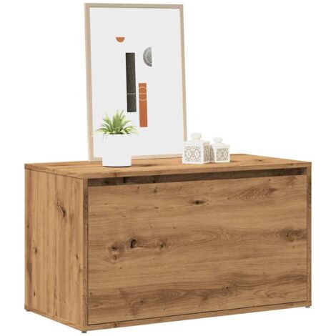 Banco de pasillo de aglomerado roble artesanal 80x40x45 cm vidaXL