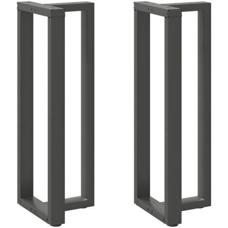 Patas para mesa de bar en forma de T (2 unidades), antracita, 40 x 35 x (110-111) cm, acero vidaXL