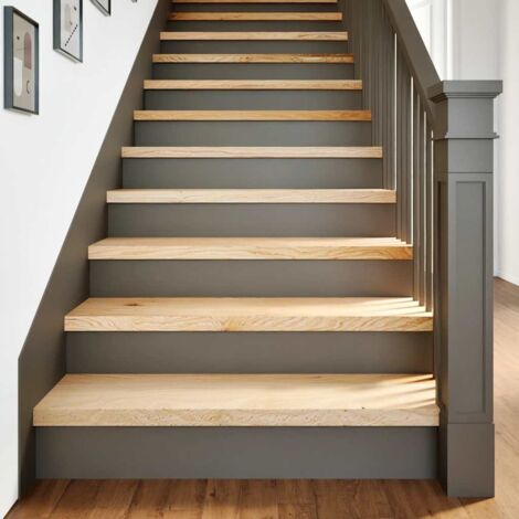 Peldaños escalera 2 uds sin tratar 100x25x2 cm vidaXL