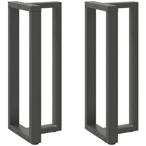 Patas para mesa de bar en forma de T (2 unidades), antracita, 50 x 35 x (100-101) cm, acero vidaXL