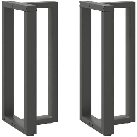 Patas para mesa de bar en forma de T (2 unidades), antracita, 50 x 35 x (90-91) cm, acero vidaXL