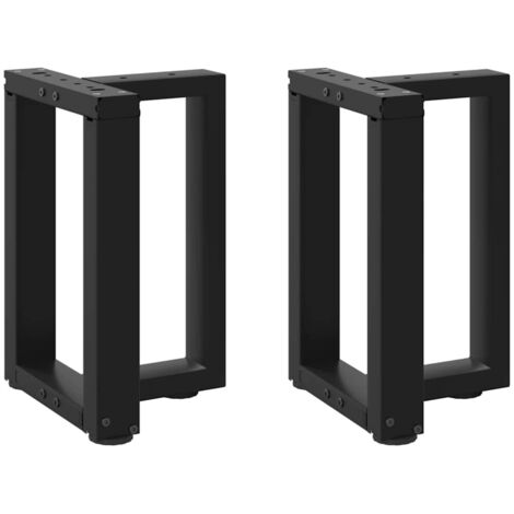 Patas para mesa de centro en forma de T (2 unidades), color negro, 38 x 25 x (42-43) cm, acero vidaXL