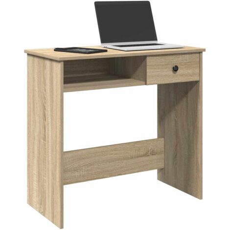 Escritorio madera contrachapada color roble Sonoma 80x40x75 cm vidaXL (1/5)