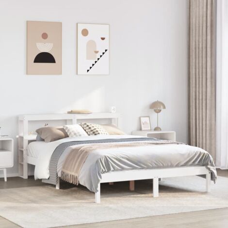 Estructura de cama sin colchón madera de pino blanca 120x200 cm vidaXL (1/5)
