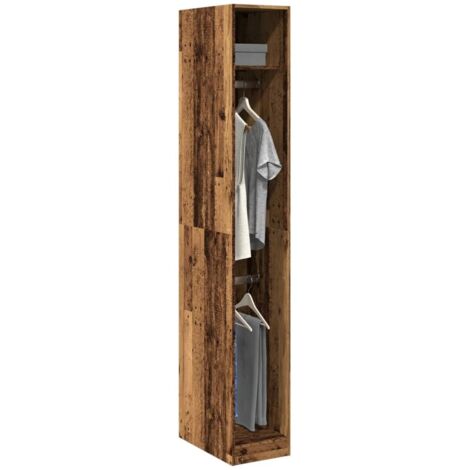Armario de madera de ingeniería madera envejecida 30x50x200 cm vidaXL