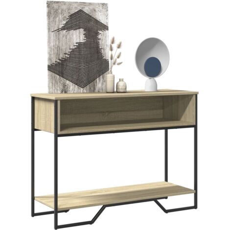 Mesa consola madera de ingeniería roble Sonoma 100x35x74,5 cm vidaXL
