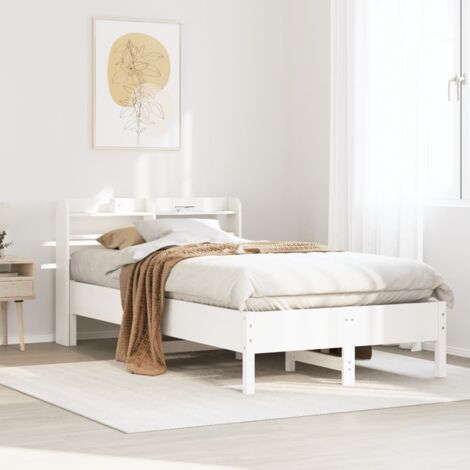 Estructura de cama sin colchón madera de pino blanca 120x200 cm vidaXL (1/5)