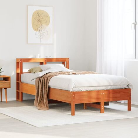 Estructura de cama sin colchón madera maciza marrón 120x190 cm vidaXL (1/5)
