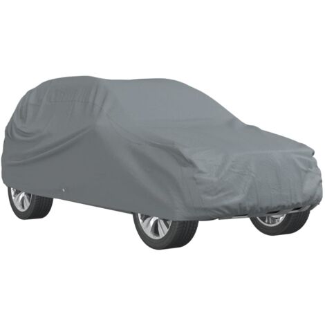 Funda de coche para SUV completa de textil no tejido gris L vidaXL