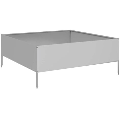 Jardinera de acero galvanizado 100x100x25 cm vidaXL