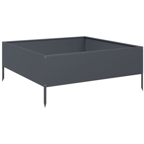 Arriate de acero gris antracita 100x100x25 cm vidaXL (1/5)