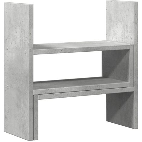 Organizador de escritorio ajustable gris hormigón 40x17x41 cm vidaXL