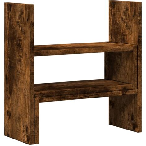Organizador de escritorio ajustable roble ahumado 40x17x41 cm vidaXL