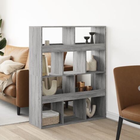 Separador de ambientes madera gris Sonoma 100x33x125,5 cm vidaXL