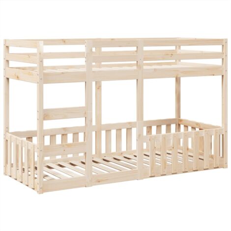 Litera de madera maciza de pino 90x190 cm