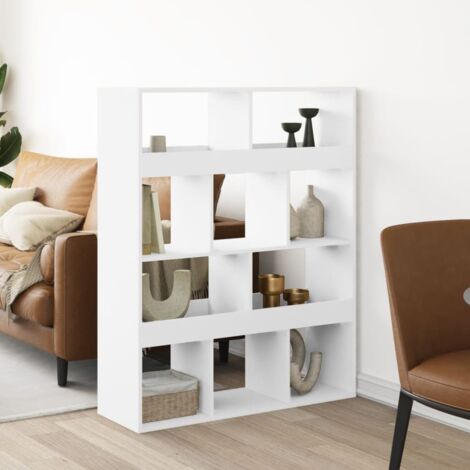 Separador de ambientes madera ingeniería blanco 100x33x125,5 cm vidaXL