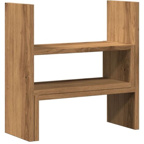 Organizador de escritorio ajustable roble artisian 40x17x41 cm vidaXL