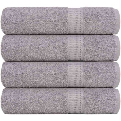 Toallas de ducha 4 uds 100% algodón gris 70x140 cm 360 gsm vidaXL