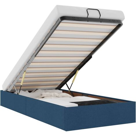 Estructura de cama otomana sin colchón tela azul 80x200cm vidaXL