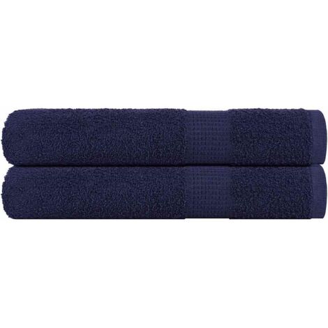 Toallas de sauna 2uds 100% algodón azul marino 80x200cm 360 gsm vidaXL