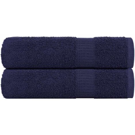 Toallas de mano 2 uds azul marino 50x100cm 360gsm 100% algodón vidaXL