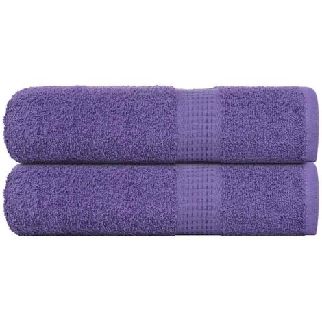 Toallas de mano 2 uds 100% algodón púrpura 50x100 cm 360 gsm vidaXL