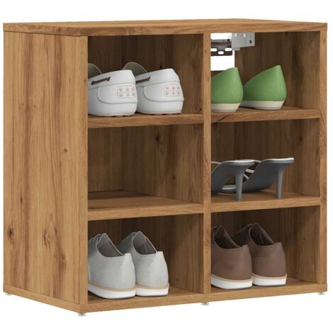 Zapatero roble artesanal 52x30x50 cm vidaXL (1/5)