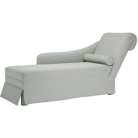 Chaise longue respaldo apoyabrazos derecho terciopelo vidaXL