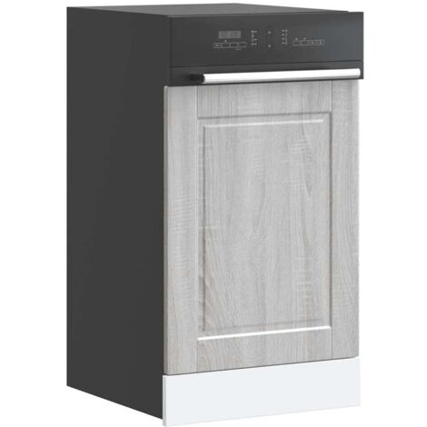 Panel para lavavajillas Porto madera contrachapada gris sonoma vidaXL